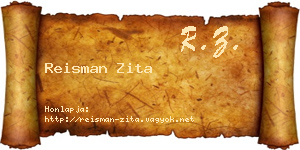 Reisman Zita névjegykártya